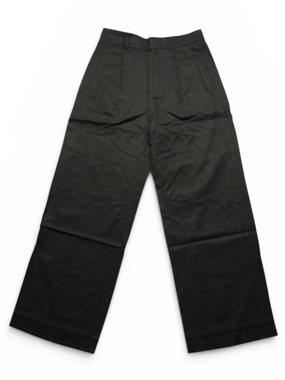 Everlane The Linen Way-High Drape Pant Black 100% European Flax Linen Size 0